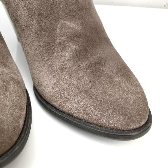 Vionic Madeline Bootie Taupe Suede Comfort Arch Support Zip Ankle Boots  Western - Picture 10 of 16